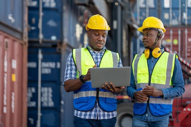 african-workers-engineer-technician-holding-laptop-checking-inspecting-site-containers_28976-1947